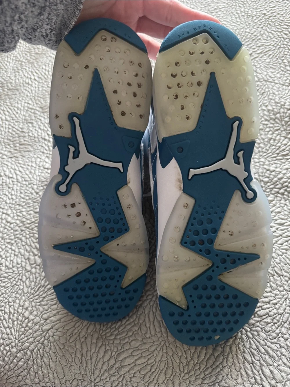 Jordan MVP (GS) Kids White and Blue High-Top Sneakers